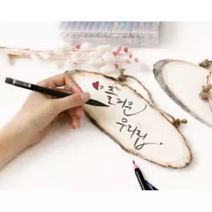 대형 중형 소형 자연 나무조각 통나무 문패걸이 만들기 5p 창의력발달 교육교구