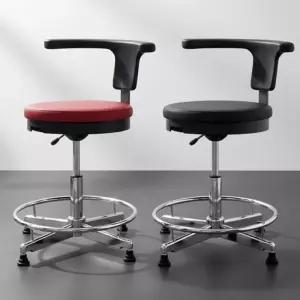 병원플라스틱허리편한 진찰제도용고정원형의자 등받이 진료실간이미니바퀴 진료 카운터 이동작업 보조 진료