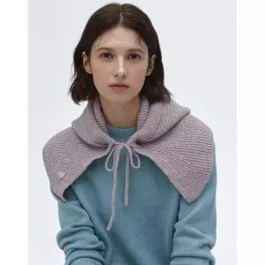 질스튜어트 JILLSTUART 뉴욕 액세서리 [바라클라바][니트후드] 핑크 멜란지 울캐시미어혼방 바라클라바