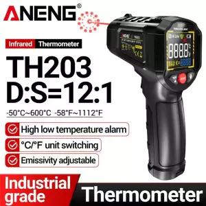 온습도시계 ANENG TH203 적외선 온도계 DS121 대상 거리 비율 VA 역방향 고온계 50 ° C~600 C 비접촉식 테