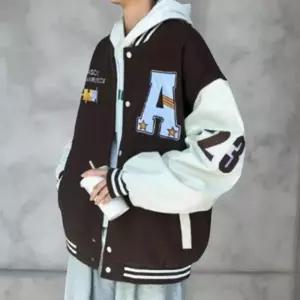 [옷자락]남성 20대 배색 패치 항공 점퍼 캐주얼 자켓