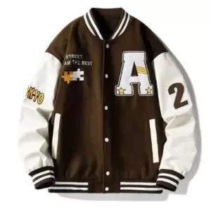 [옷자락]20대 남성 배색 패치 항공 캐주얼 점퍼