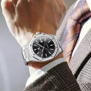 [백스테이]B333WC 고급 남자 쿼츠 메탈 손목 시계