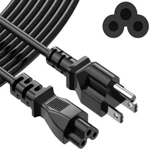 3 Prong 범용 노트북 전원 코드 Dell Toshiba Lenovo MSI 컴퓨터와 호환되는 6피트 C5 AC 케이블 교체 LG