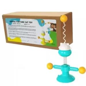 토이 티티펫 고양이 스프링장난감 흡착식 회전놀이 스프링장난감(블루)
