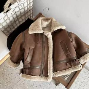 무스탕 베이비 양털기모 고퀄리티 주니어 가죽재킷 트렌드 인조가죽