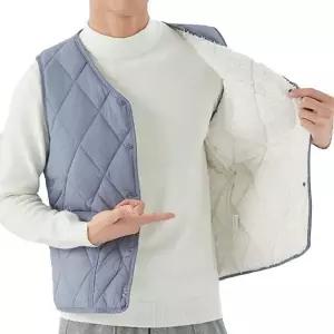 모노무드 남자 겨울 누빔 털조끼 데일리 방한 브이넥 베스트 1152444