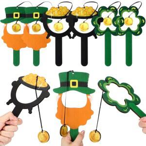 WETTARN 패트릭의 요정 골드 나무 그네 장난감 활동 트랩 레프리콘 코인 게임 장식