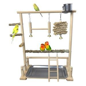 놀이터 앵무새 장난감 센터 나무 활동 사다리 스탠드 플레이펜 운동 놀이 그네 퍼치 체육관