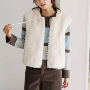 포근 양털 후드 베스트 1183845