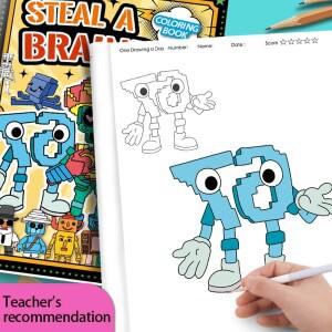 브레인로트 색칠북 스케치북 학교 색상 그림 미술 용품 67 하우스 9 직업 선물 세트 소녀 장난감