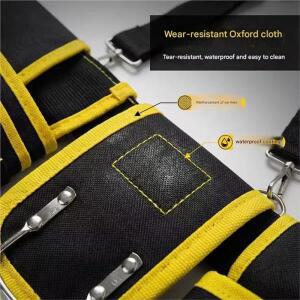 AAAF 헤비듀티 공구벨트 (어깨끈 포함) 건설용 가위 허리 가방, 목수용 휴대용