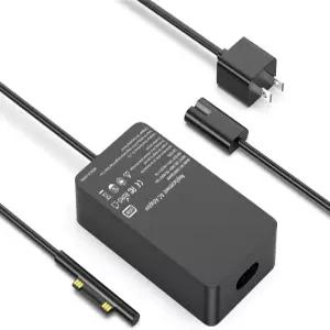 YBRUZRUB 65W Surface Pro 충전기 Microsoft 10 9 8 7+ 7 6 5 4 3 X와 호환되는 Laptop 2 1 Book Go