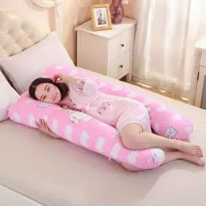 U자형 바디필로우 여행용 임산부 마사지 수면베개 탈부착
