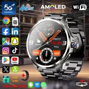 호환  8GB128GB RAM 4G5G 스마트 워치 1.95인치 AMOLED 2100mah 배터리 900W 카메라 GPS WIFI 구글 앱 다운