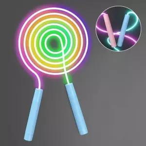 줄넘기 건너 뛰는 줄 LED 야간 발광 점프 성인 휴대용 훈련 스포츠 피트니스 장비