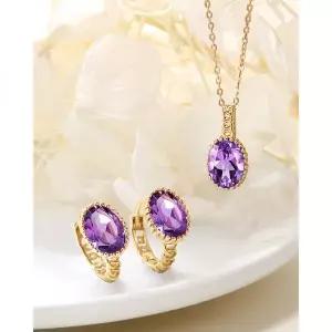 오벨리 14K 18K 벨라마리벨 자수정 세트