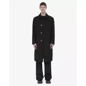 질스튜어트 JILLSTUART 뉴욕 남성 블랙 코튼 세미오버 맥코트