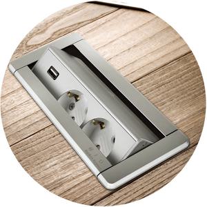 BIS정품 빌트인 USB콘센트 멀티탭 가구매립형 회전식 방수적용콘센트