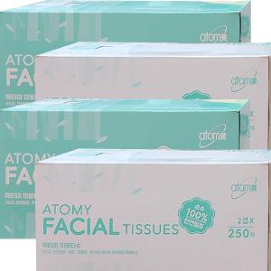 애터미 프리미엄 미용티슈 250매(2겹)X16개/100%천연/무형광