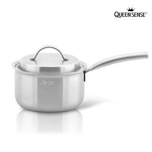 [퀸센스]아르떼 통5중 포스코304 스테인레스냄비 인덕션겸용 편수냄비 18cm