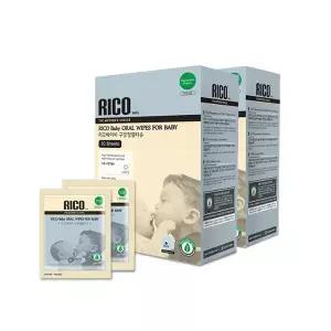 리꼬베이비 구강청결티슈 30매 x2팩(총60매)멸균 오가닉 유기농 물티슈 121도씨 비앤비