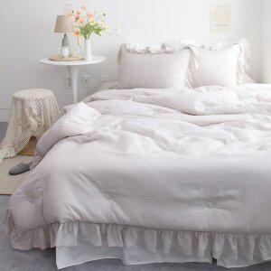 [메종텍스타일]메리엘 프리미엄 모달100 간절기 프릴 차렵이불_그레이
