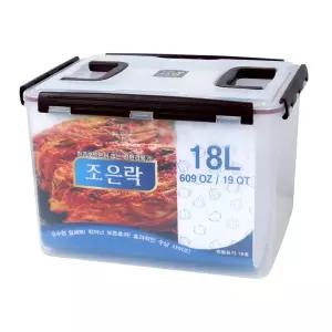 조은락 투명 밀폐용기 김치통 반찬통 보관용기 18L 투핸들