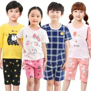 [보리보리/키즈라인]아동 내의 5부 7부 자카드 내복 상하세트 유아동 주니어 남아 여아 실내복