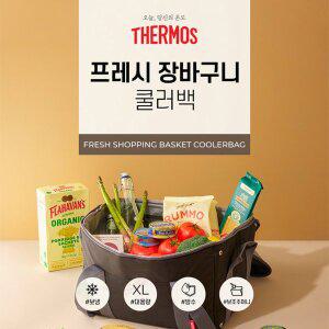 [써모스][세정제증정]써모스 프레시 장바구니 쿨러백 25L(REJ-025K)/낙시가방/피크닉가방