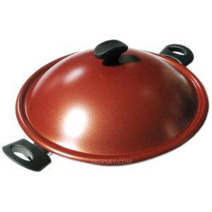 이태리TVS 이지프리티 돔뚜껑 양수웍 전골냄비-34cm 1개/레드와인