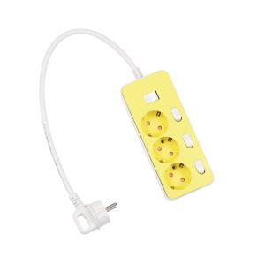 더 좋은 멀티탭 개별 스위치 3구 50cm, 옐로우