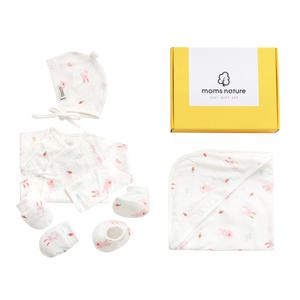 맘스네이처 신생아 출산선물세트 자가드 5종 토토, 1개