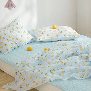 아르페지오베이직 레모네이드 블루 시어서커 여름 홑이불, Q, 180X205