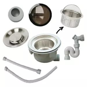 싱크대 올스텐 배수구 교체 세트/스테인레스 주방 배수통 하수구 거름망 배수관 부품 부속