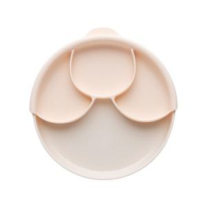 미니웨어 2세대 카사바 흡착 이유식기 식판 (디바이더 포함) 바닐라, 1개 + 피치, 1개