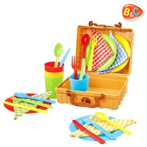 비앤씨 라탄 가방 피크닉 세트 어린이 소꿉놀이 풀세트 역할놀이 장난감 완구 소풍