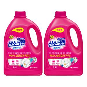 테크 산소크린 살균표백제 액체세제 2.4L x 2개