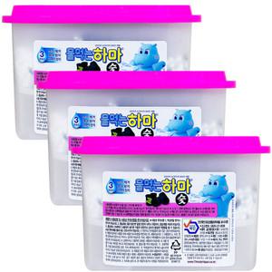 옥시레킷벤키저 물먹는하마 옷장용 숯 습기제거제 280g 3개