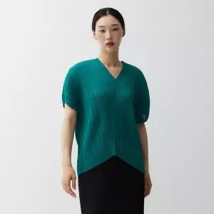 [플리츠미](의정부점)[최초 판매가 138000원] 루즈핏 V넥 쉬폰 블라우스_EPBLM024003