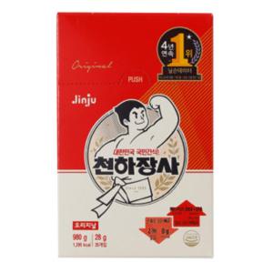 천하장사 소시지 980g(28gx35개입) 오리지널 간편한 간식 어육 어린이 남여노소 진주햄