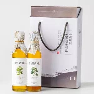 [전라도 청년] 저온압착 100% 청년 참기름180ml+들기름180ml 선물세트