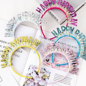 파티용품 인싸 생일왕관 생일 축하 머리띠 헤어밴드 소품