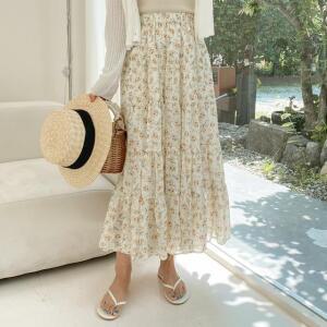 [시크릿라벨] 플라워밴딩캉캉롱스커트