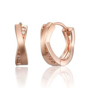 [엘르주얼리] 14K GF 크로스 라인 포인트 원터치 귀걸이 ELGPEE559