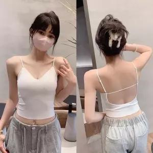 ONM 여자 캡내장 스타일 크롭 반달 나시티 고품질 데일리