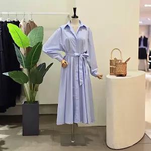 [대구백화점] [4CUS]클래식 무드 셔츠형 롱 원피스(FS5A9OP5070)