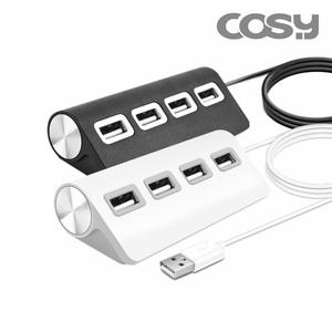 COSY USB 4포트 허브 / PC 노트북 컴퓨터 멀티 포트 확장 분배기 편리한 각도 선길이 1m