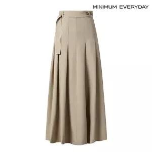 [롯데백화점]미니멈 [미니멈 에브리데이]벨티드 핀턱 플리츠 스커트 (EB1WH004D)