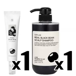 앰플1 + 샴푸1 [소이랩] 리얼블랙빈 탈모완화 두피앰플1 + 두피샴푸1
